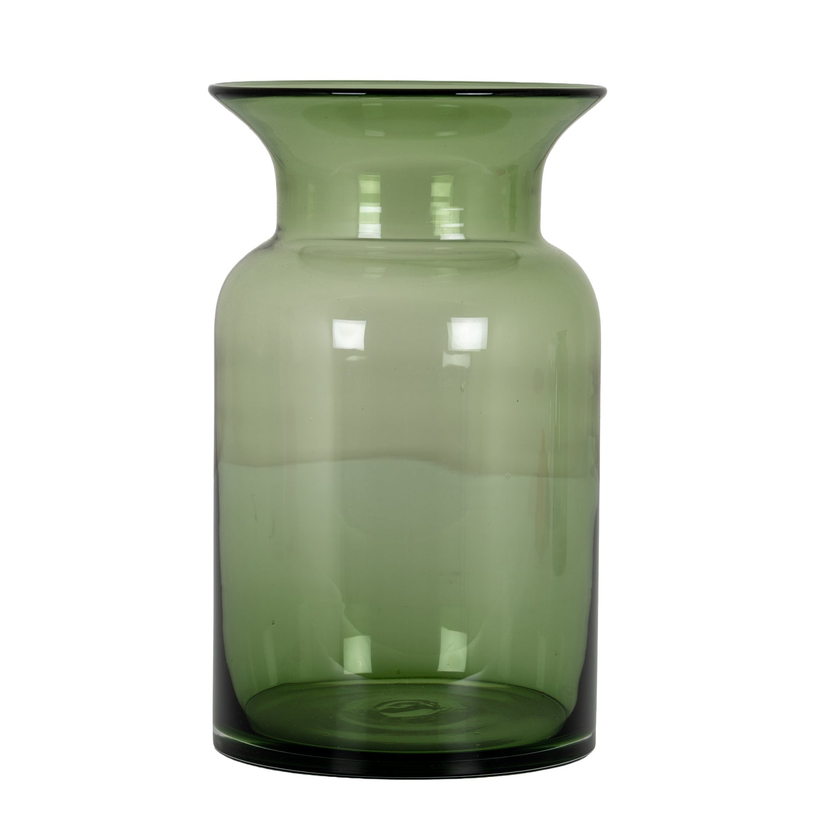 Large Green Glass Vase