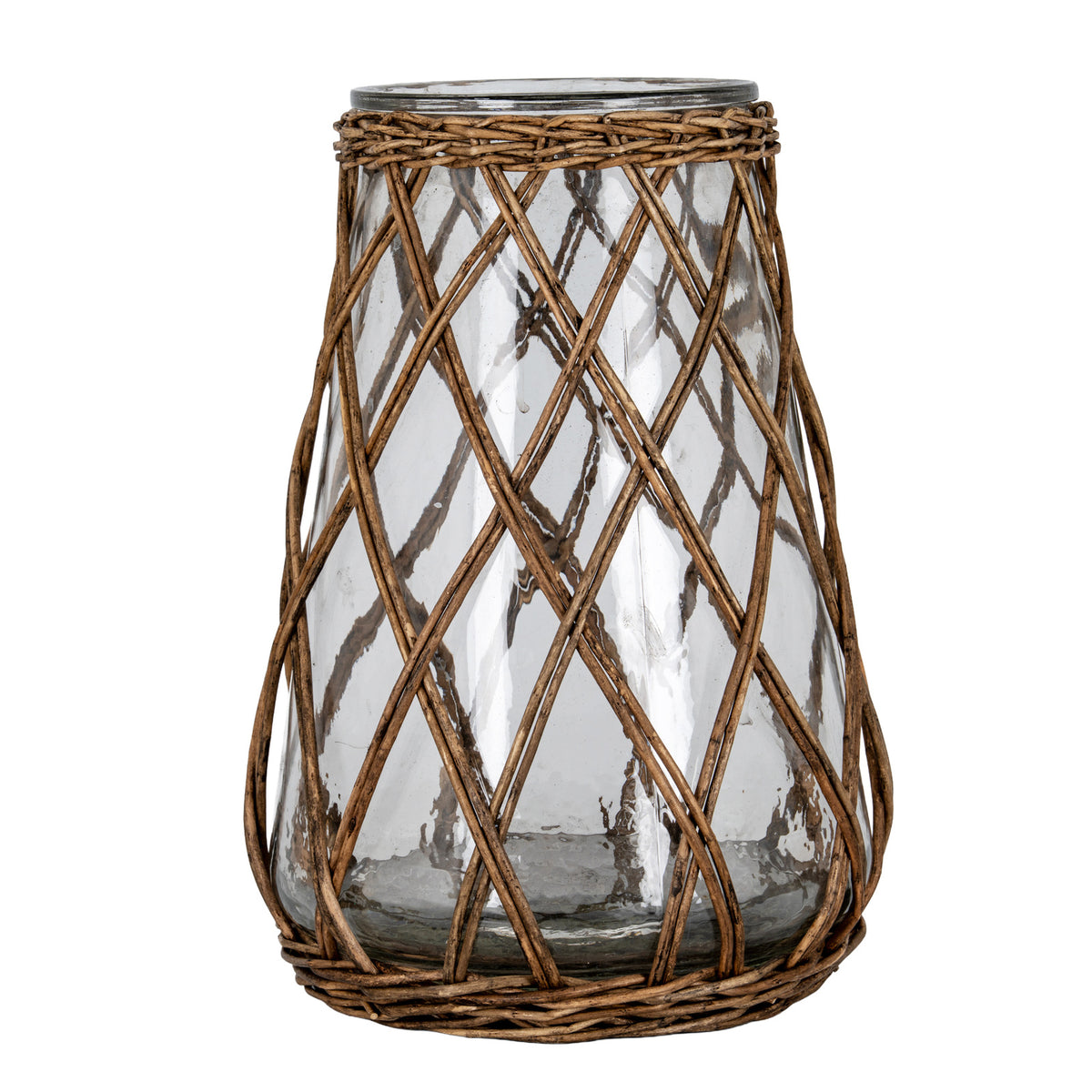 Briar Collection Large Wicker Pillar Lantern