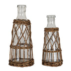 Briar Collection Glass And Wicker Bottle Carafe
