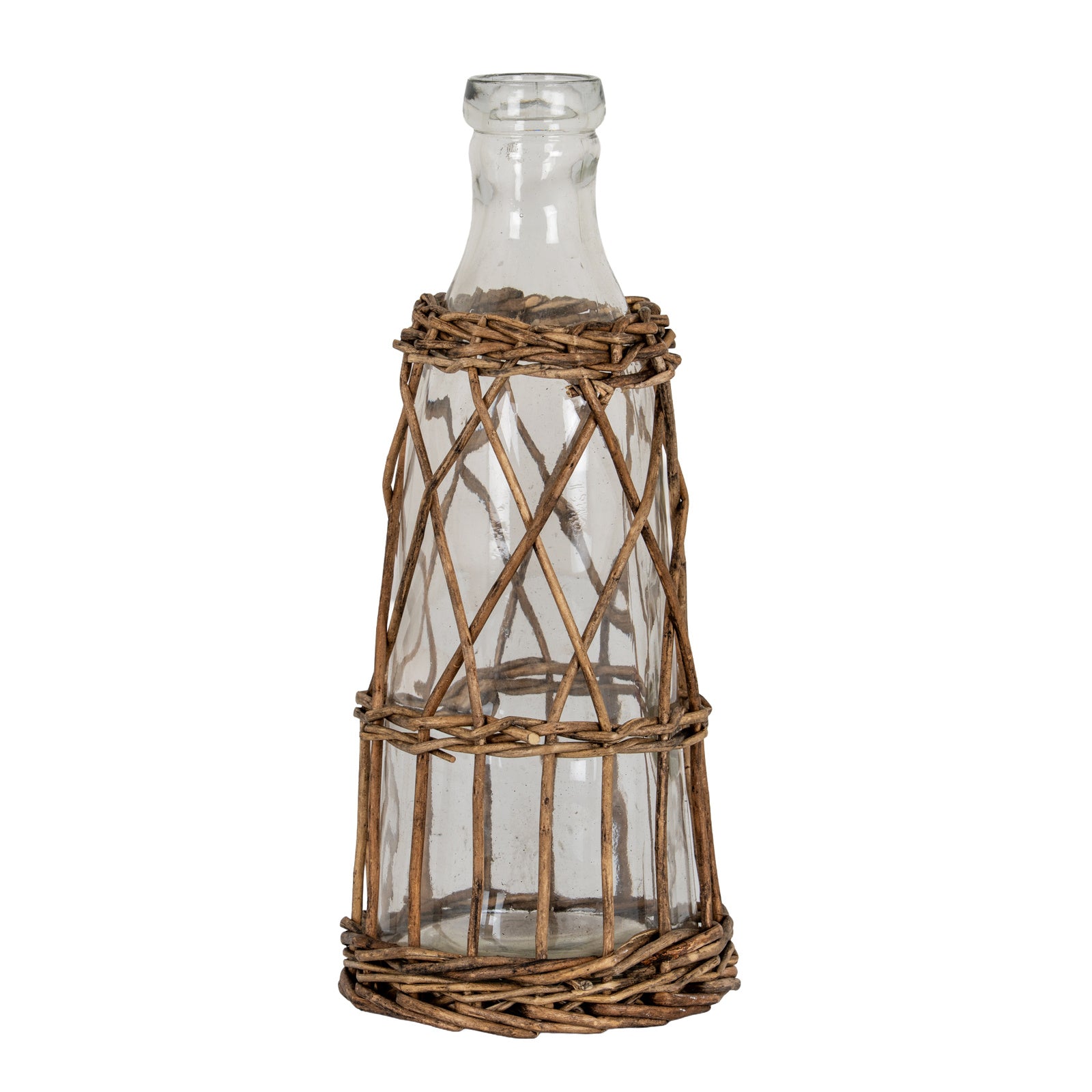 Briar Collection Glass And Wicker Bottle Carafe