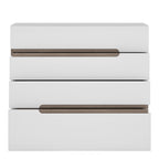 Chelsea 4 Drawer Chest – White with Truffle Oak Trim