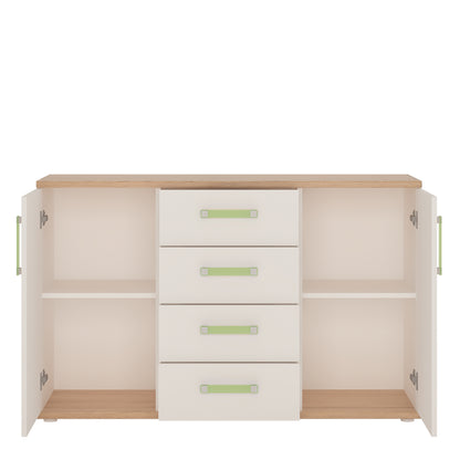 4kids 2 door 4 drawer sideboard with lemon handles