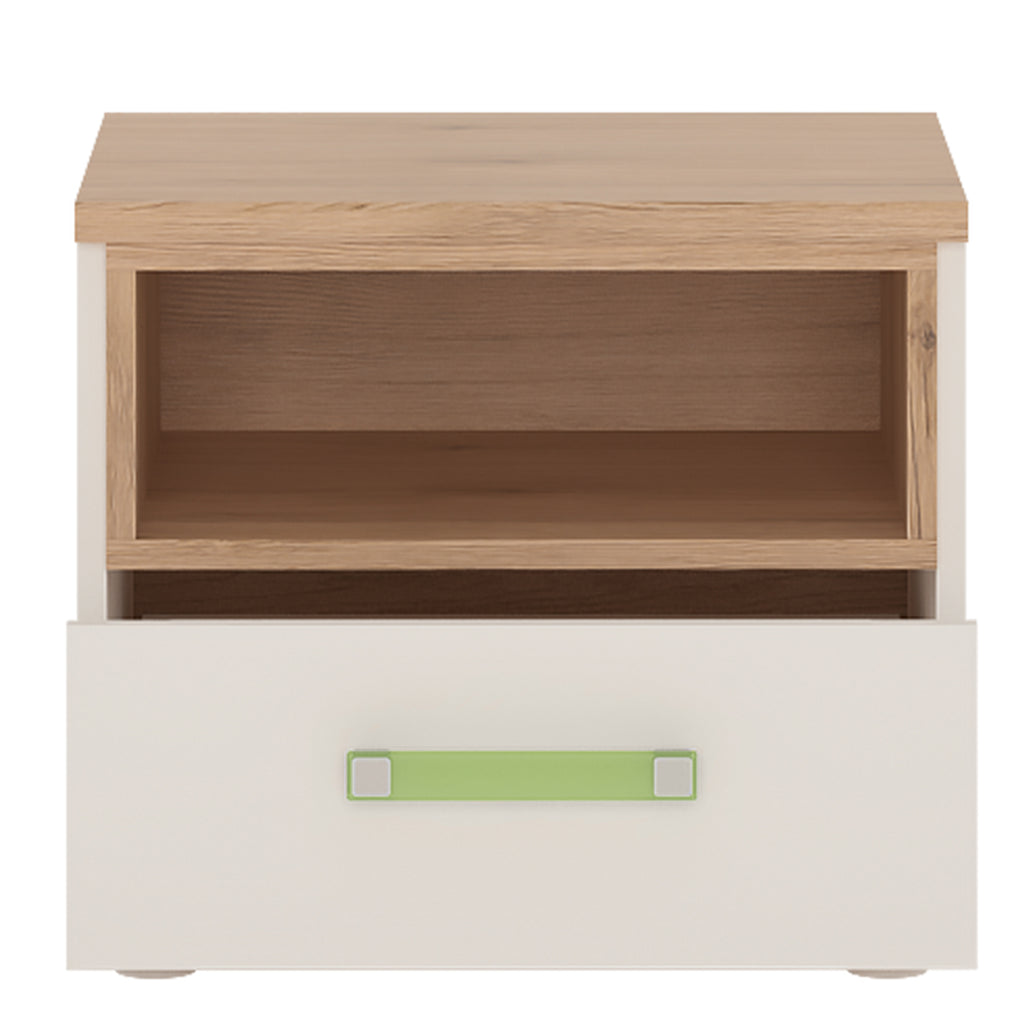 4kids 1 drawer bedside cabinet with lemon handles
