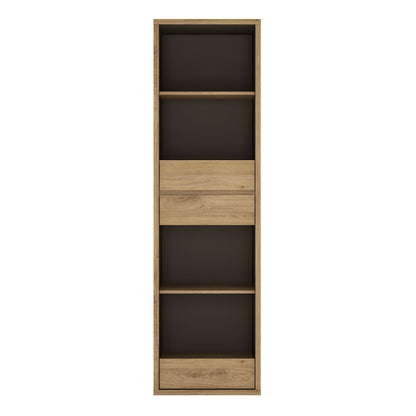 shetland tall narrow 3 drawer bookcase