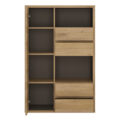 shetland 1 door 4 drawer display cabinet