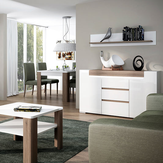 toronto 2 door 3 drawer sideboard (inc. plexi lighting)
