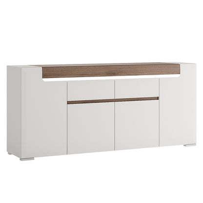 toronto wide 4 door 2 drawer sideboard (inc. plexi lighting)