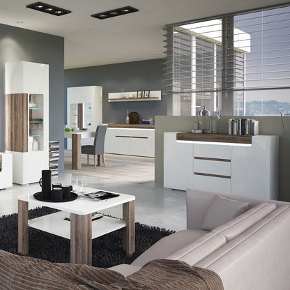 toronto wide 4 door 2 drawer sideboard (inc. plexi lighting)