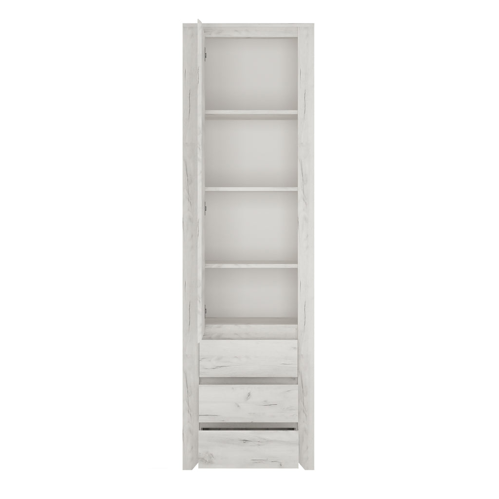 Angel tall narrow one door 3 drawer narrow cupboard
