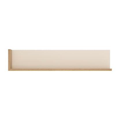 lyon 120cm wall shelf in riviera oak/white