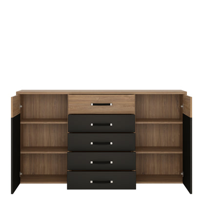 monaco 2 door 5 drawer wide cupboard
