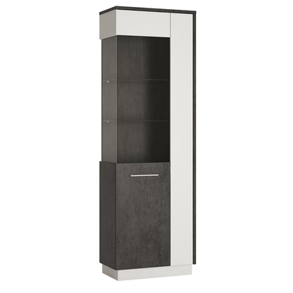 zingaro tall glazed display cabinet (lh)