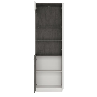 zingaro tall glazed display cabinet (lh)