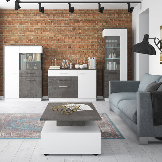 zingaro tall glazed display cabinet (lh)