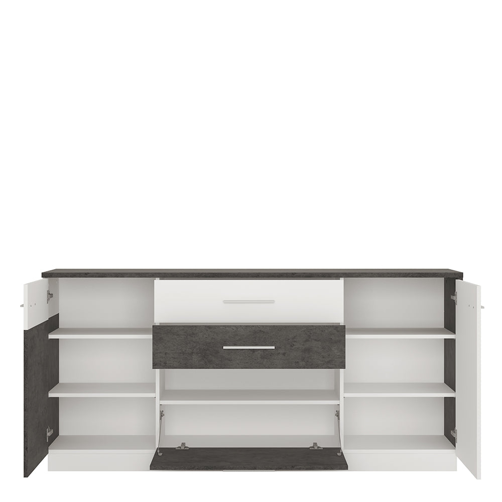 zingaro 2 door 2 drawer 1 compartment sideboard