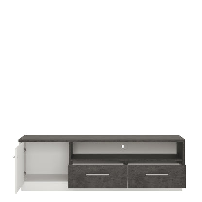 zingaro 1 door 2 drawer wide tv cabinet