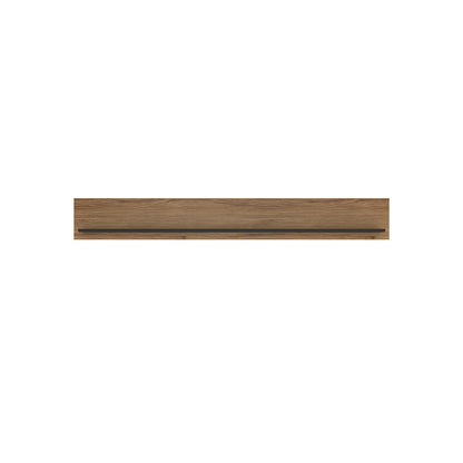 brolo 167cm wall shelf with a walnut and dark panel finish