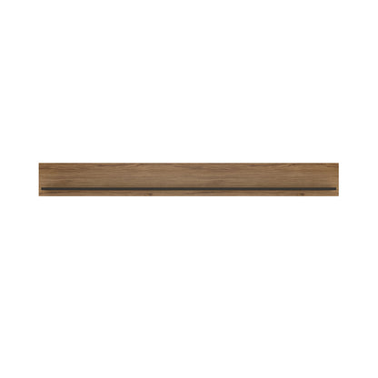 brolo wall shelf 197cm with a walnut and dark panel finish