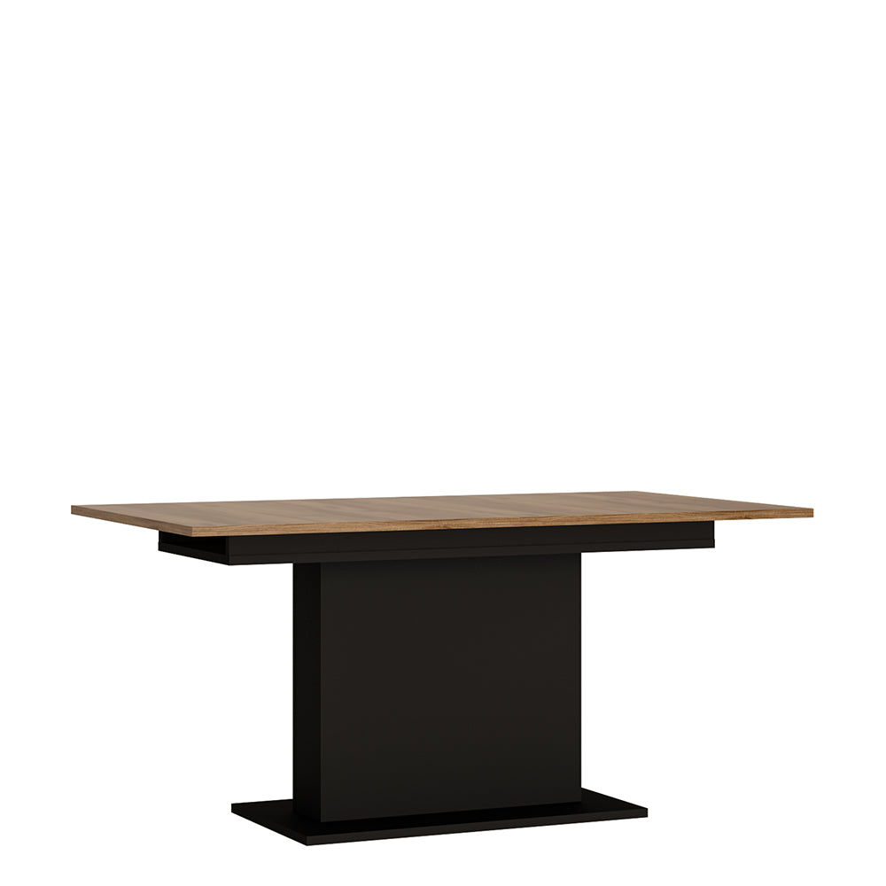Brolo extending dining table 160-200cm in walnut and dark panel finish