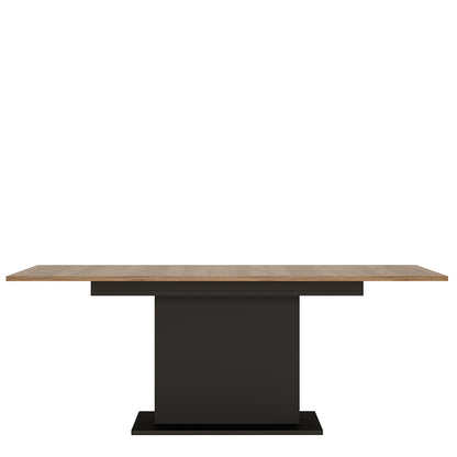 brolo extending dining table 160-200cm in walnut and dark panel finish