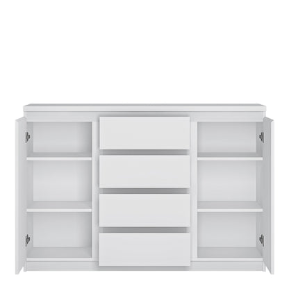 fribo 2 door 4 drawer sideboard in white
