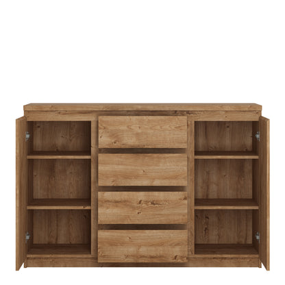 fribo 2 door 4 drawer sideboard in oak