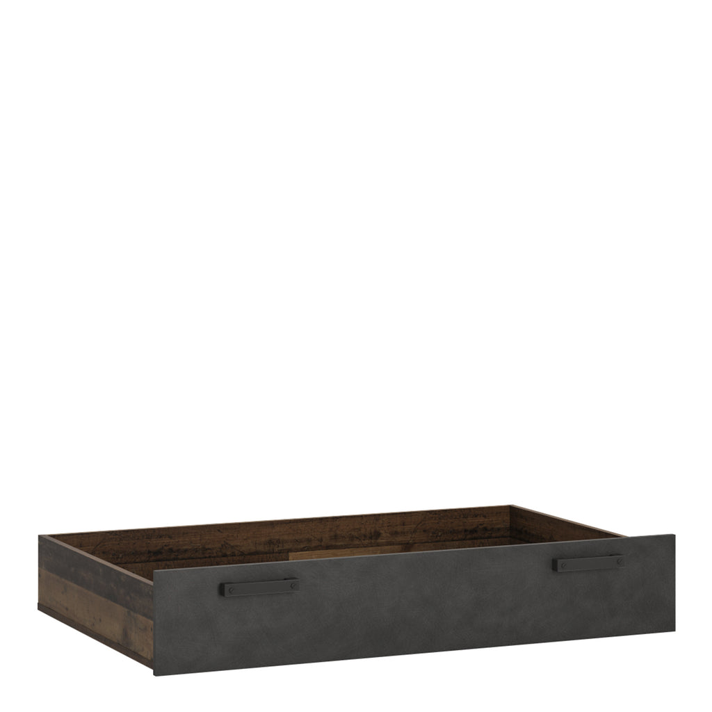 Brooklyn underbed drawer in walnut and dark matera grey