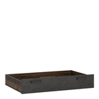Brooklyn underbed drawer in walnut and dark matera grey
