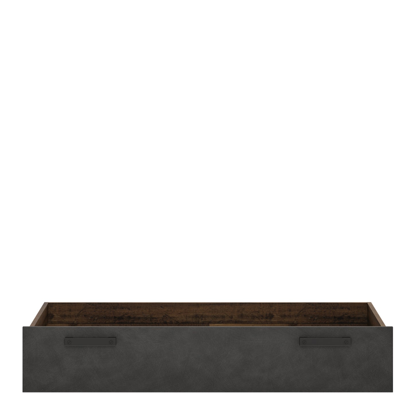 brooklyn underbed drawer in walnut and dark matera grey