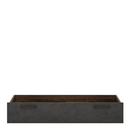 brooklyn underbed drawer in walnut and dark matera grey