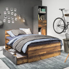 Brooklyn underbed drawer in walnut and dark matera grey