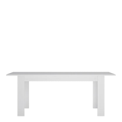 lyon large extending dining table 160-200cm in white and high gloss