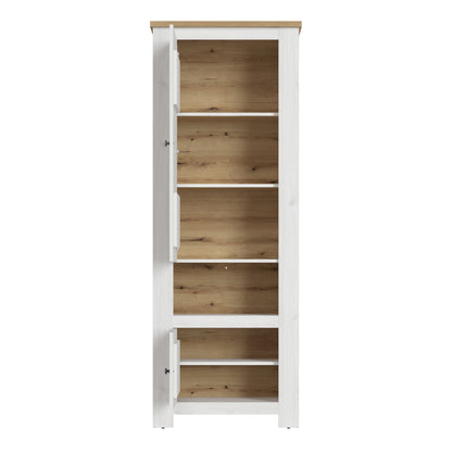 celesto 2 door cabinet in white and oak