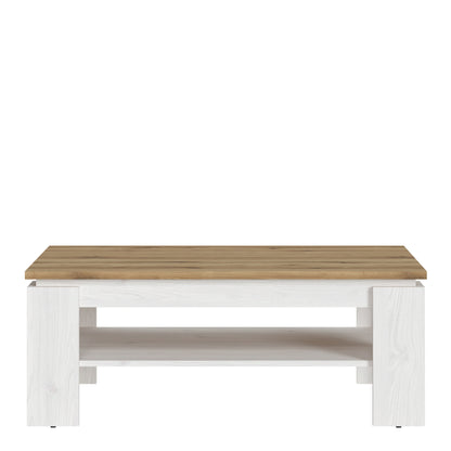 celesto coffee table in white and oak