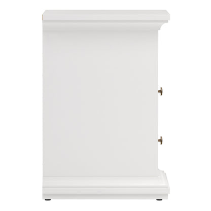paris bedside 2 drawers in white