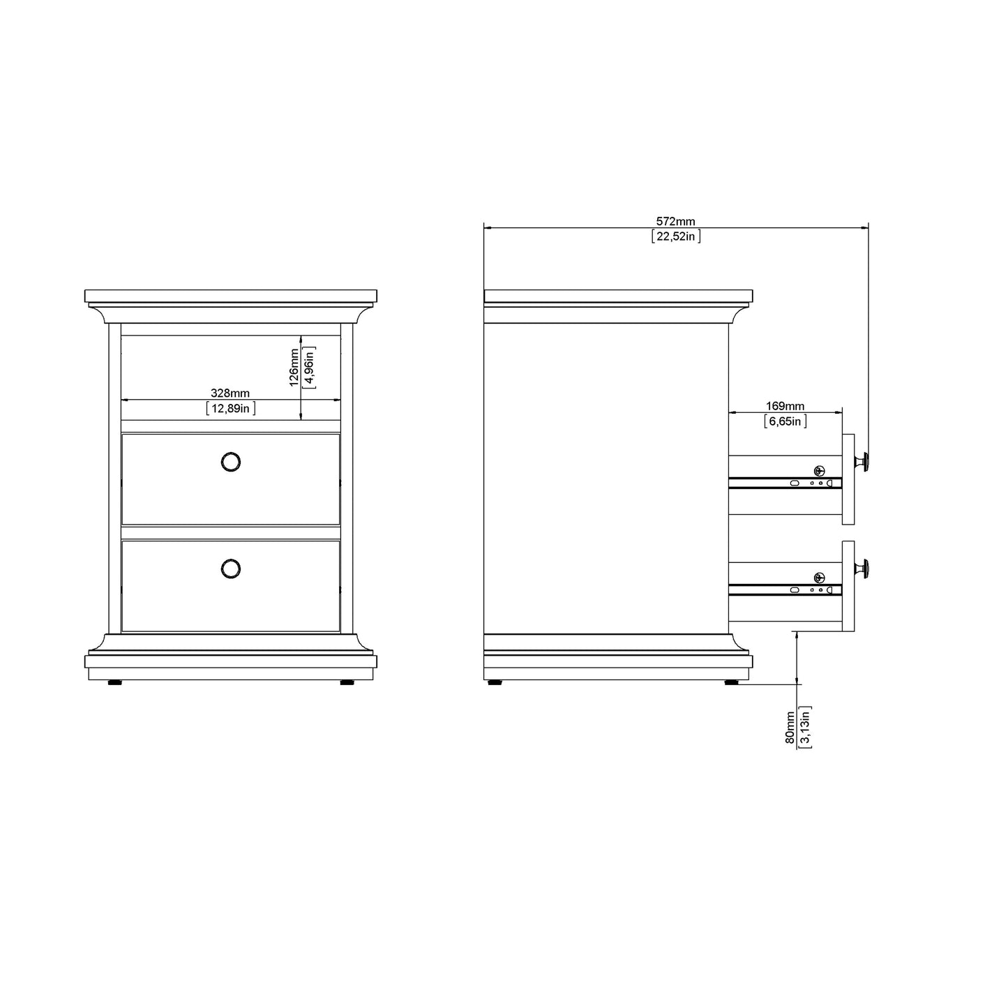 paris wardrobe with 4 doors and 2 drawers in matt grey