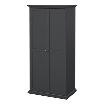 paris wardrobe with 2 doors in matt grey