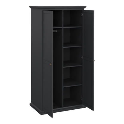 paris wardrobe with 2 doors in matt grey
