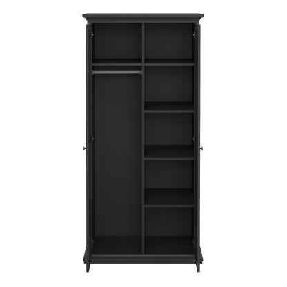 paris wardrobe with 2 doors in matt grey