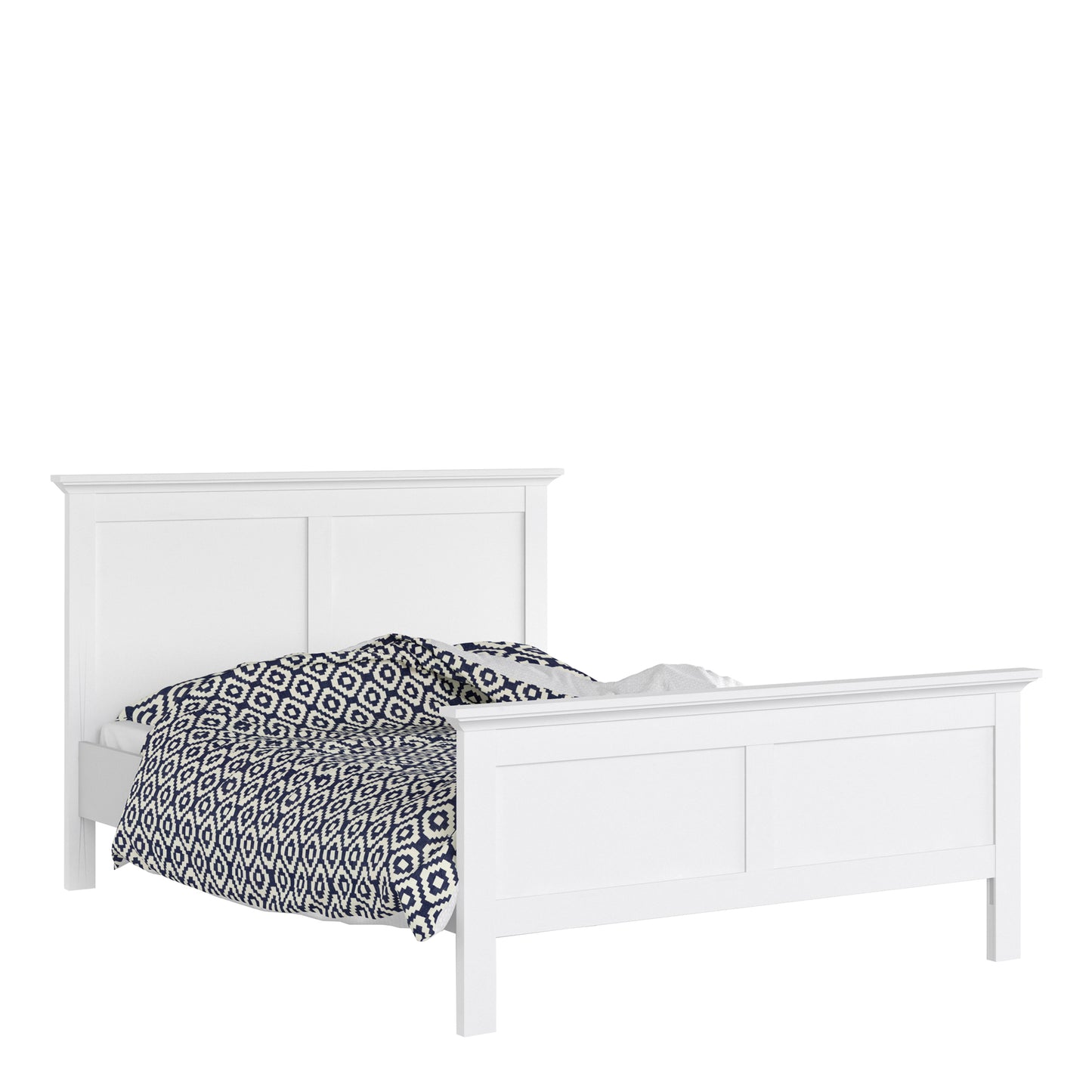 paris double bed (140 x 200) in white