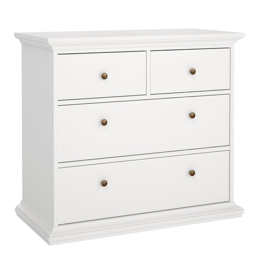 paris chest of 4 drawers in white
