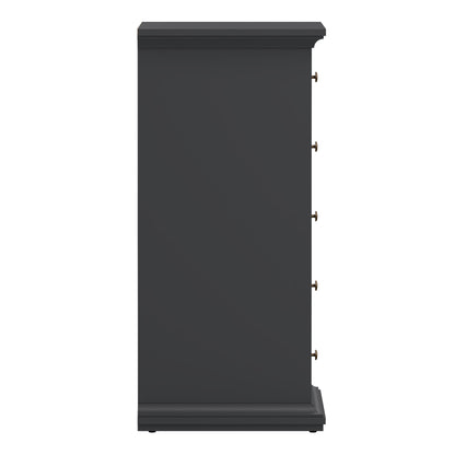 paris chest 5 drawers in matt grey