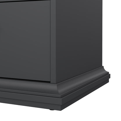 paris nightstand 1 door + 1 drawer in matt grey