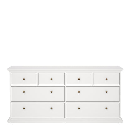 paris chest of 8 drawers in white