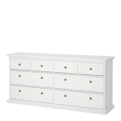 paris chest of 8 drawers in white