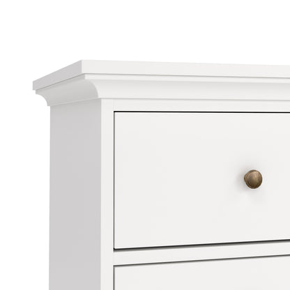 paris chest of 8 drawers in white