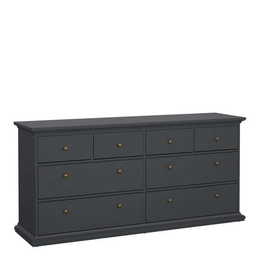 paris chest of 8 drawers in matt grey