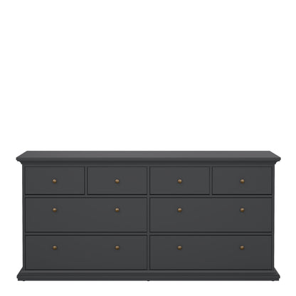 paris chest of 8 drawers in matt grey