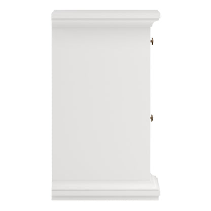 paris nightstand 1 door + 1 drawer in white