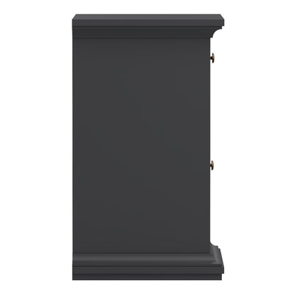 paris nightstand 1 door + 1 drawer in matt grey